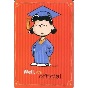 Well, Its Official (Dayspring 5155 0)   Peanuts Graduation Card