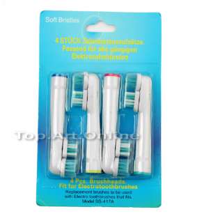 Set 4 Dual Clean Electric Replacement Toothbrush Brush Head for Oral B 
