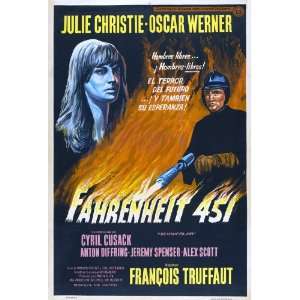  Fahrenheit 451 (1967) 27 x 40 Movie Poster Argentine Style 