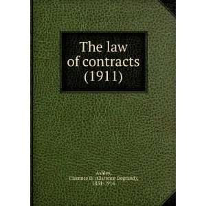    The law of contracts (9781275215115) Clarence D. Ashley Books
