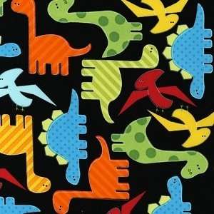 Robert Kaufman Urban Zoologie Dinosaurs Bright Fabric