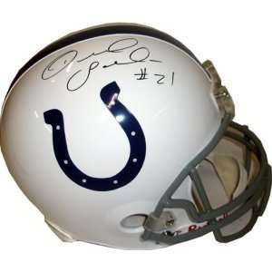 Bob Sanders Autographed Helmet   Replica