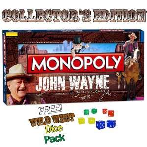  John Wayne Monopoly Collectors Edition w/ Free Wild West 