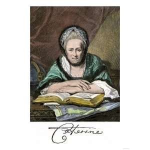 Catherine the Great of Russia, with Her Signature Premium Poster Print 