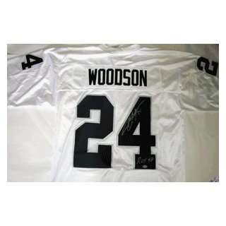 Charles Woodson Autographed Uniform   Oakland Raiders ROY