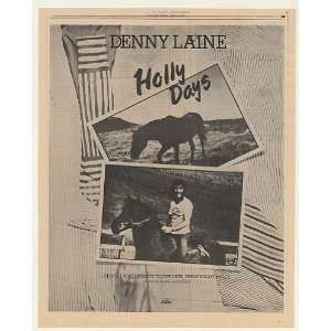  1977 Denny Laine Holly Days Buddy Holly Tribute Print Ad 