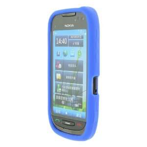  Celicious Blue Soft Silicone Skin Case for Nokia C7 