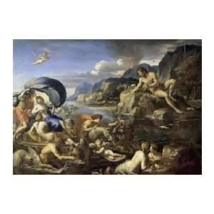 Acis and Galatea by Francois Perrier. Size 29.81 inches width by 21.36 