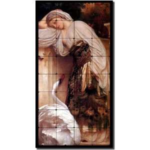 Odalisque by Lord Frederick Leighton   Artwork On Tile Tumbled Marble 