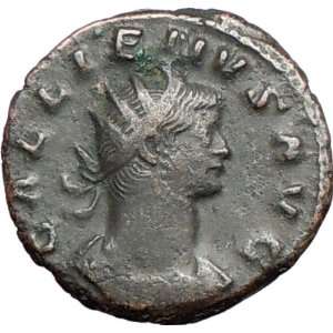 GALLIENUS 255AD Authentic Rare Ancient Roman Coin Liberality Wealth 