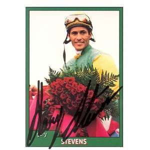  Gary Stevens Autographed 1998 Jockeys Guild Card Sports 