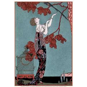  Fashion Illustration, 1914 by Georges Barbier. Size 14.00 