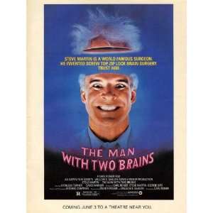  The Man With Two Brains (1983) 27 x 40 Movie Poster Style 