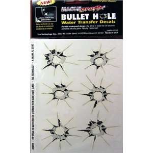   Magnegrafix Water Transfer Bullet Hole Decals, Pack of 6 Automotive
