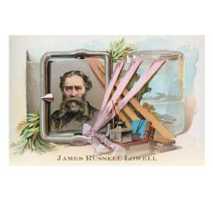  James Russell Lowell Education Premium Poster Print, 12x16 