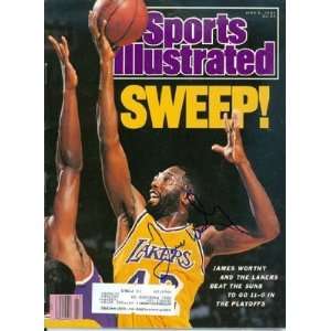 James Worthy Autographed / Signed Sports Illustrated June 5, 1989
