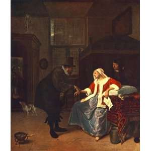  Hand Made Oil Reproduction   Jan Steen   24 x 28 inches 