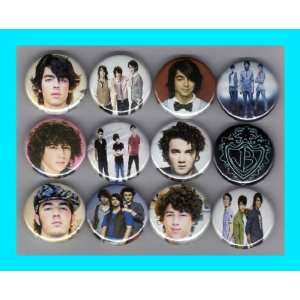  Jonas Brothers Nick Joe Kevin Set of 12   1 Inch Buttons 