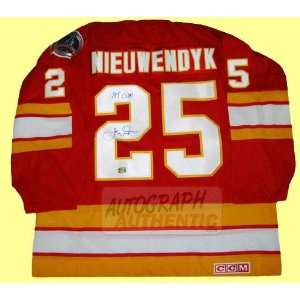  Autographed Joe Nieuwendyk Calgary Flames Jersey (Red 