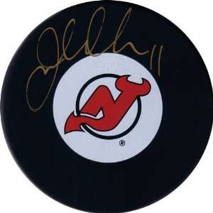 John Madden New Jersey Devils Autographed Hockey Puck