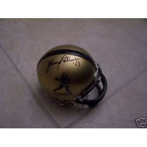 Johnny Lattner Heisman Trophy Signed Mini Helmet