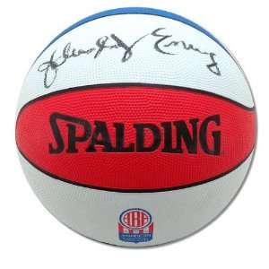 Julius Erving Autographed Basketball  Details ABA Basketball