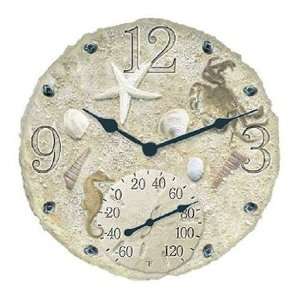  StoneWorks 12 Indoor/Outdoor Seashell Clock w 
