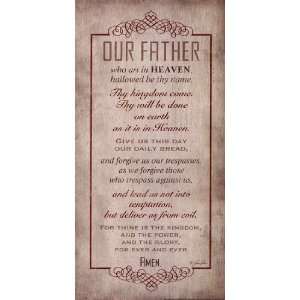  The Lords Prayer   Poster by Lauren Rader (8x16)