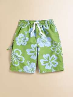 Wes & Willy   Toddlers & Little Boys Hibuscus Swim Trunks
