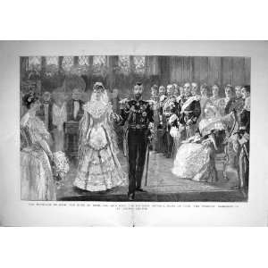   1893 WEDDING DUKE YORK PRINCESS MARY TECK ST. JAMESS