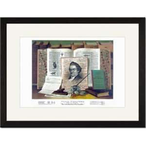   Framed/Matted Print 17x23, Noah Webster   Schoolmaster of the Republic