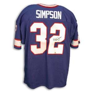  O.J. Simpson Signed Uniform   OJ Throwback Blue 