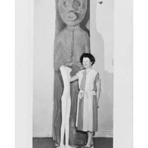  1942 photo Mrs. Peggy Guggenheim, full length portrait 