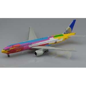 JCWings 200 Continental Airlines B777 200 Peter Max Model Airplane
