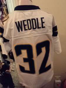   San Diego Chargers Eric Weddle Premier Sewn Youth Jersey NWT L  