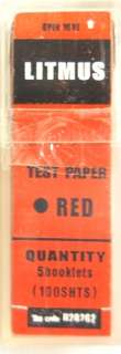 Red Litmus pH Test Paper Strips, Pack of 100  