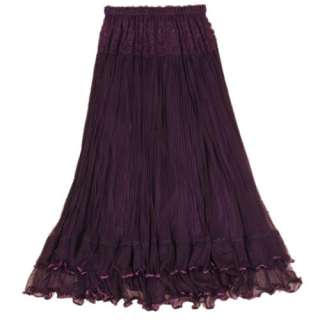 New Chiffon pleated long skirt dress BOHO ruffle skirt Y18789 coffee 