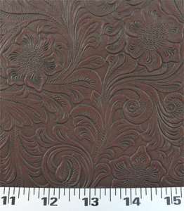 Upholstery Fabric Faux Embossed Leather Western Vinyl  