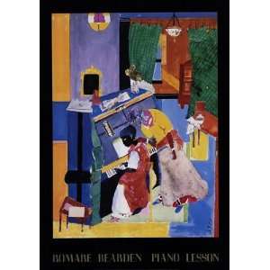  The Piano Lesson by Romare Bearden 24x34 