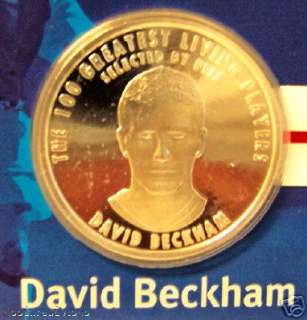 FIFA PELE SOCCER BECKHAM LIMITED SILVER PROOF COIN MEDAL New  