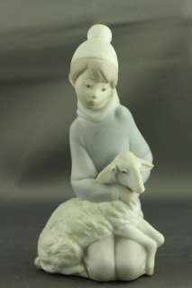 Retired Lladro Nao Figurine Only Boy With Lamp Matte Finish  