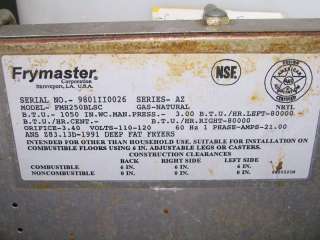 Frymaster Filter Magic II (2) Double Deep Fat Fryer FMH250BLSC, Gas 