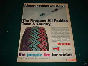 1972 Firestone All Position Town Country Snow Tire ad  