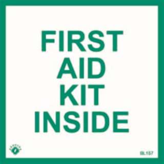 First Aid Kit Sign Self Adhesive Vinyl 4 x 4  