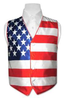 Boys American Flag Dress Vest size 8  