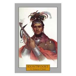  Kiontwogky   Portrait of a Seneca Chief, c.1844 Giclee 