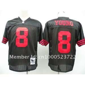 mix order san francisco 49ers #8 steve young 8 black color throwback m 