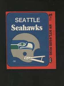   1977 Fleer Team Action Stickers #51 Seattle Seahawks Helmet RED  
