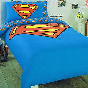 DC Comics Superman Logo ~ Double/Full Bed Quilt Doona Duvet Cover Set 