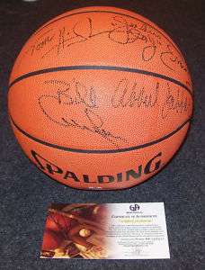 ERVING JABBAR CHAMBERLAIN ++ GAME AUTO Basketball COA  